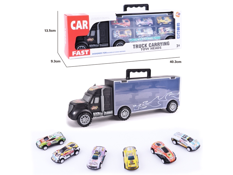 FREE WAY TRUCK W/6PCS PULL BACK CAR & ACCESSORIES - HP1145710