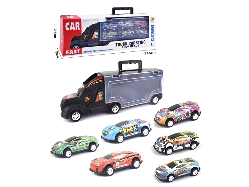 FREE WAY TRUCK W/6PCS PULL BACK CAR & ACCESSORIES - HP1145713
