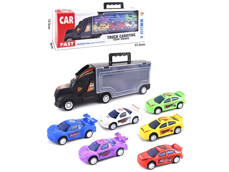 FREE WAY TRUCK W/6PCS PULL BACK CAR & ACCESSORIES - HP1145716