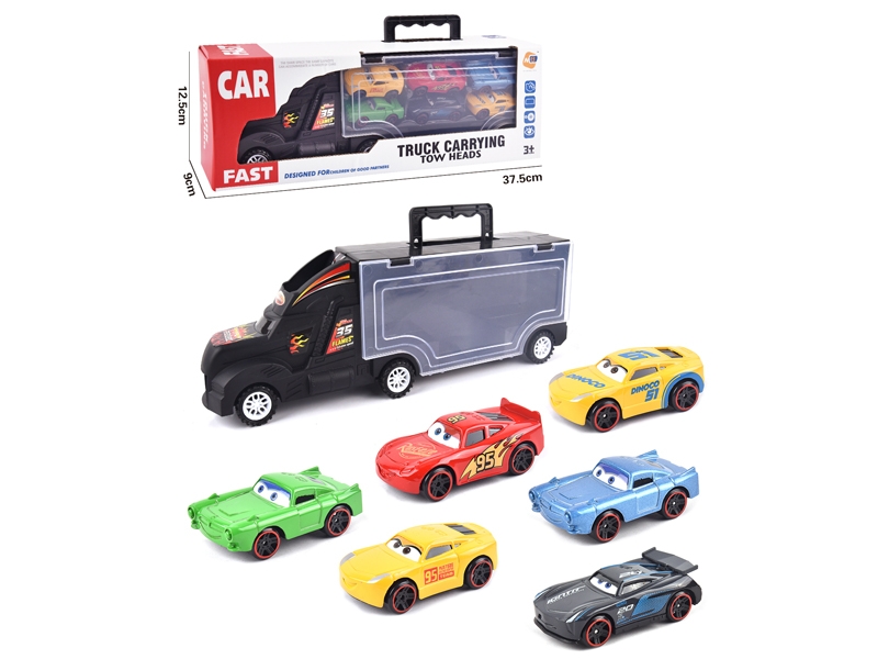 FREE WAY TRUCK W/6PCS FREE WAY DIE CAST CAR & ACCESSORIES - HP1145719