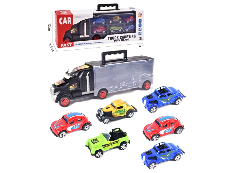FREE WAY TRUCK W/6PCS FREE WAY DIE CAST CAR & ACCESSORIES - HP1145728