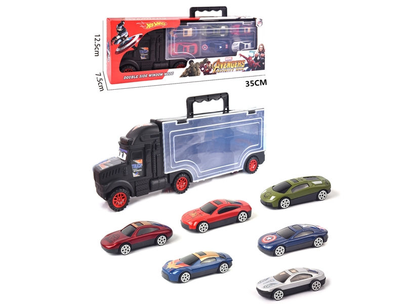 FREE WAY TRUCK W/6PCSFREE WAY DIE CAST CAR & ACCESSORIES - HP1145729