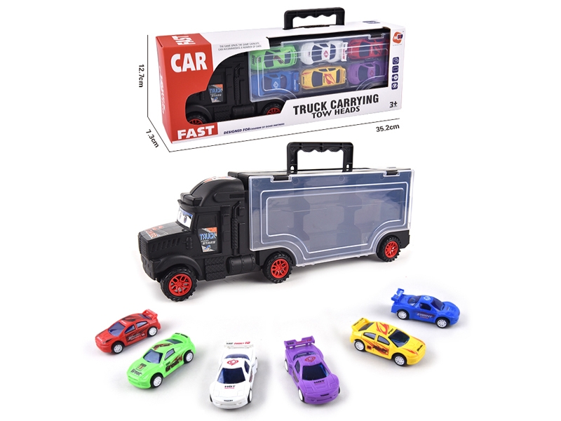 FREE WAY TRUCK W/6PCS PULL BACK CAR & ACCESSORIES - HP1145736