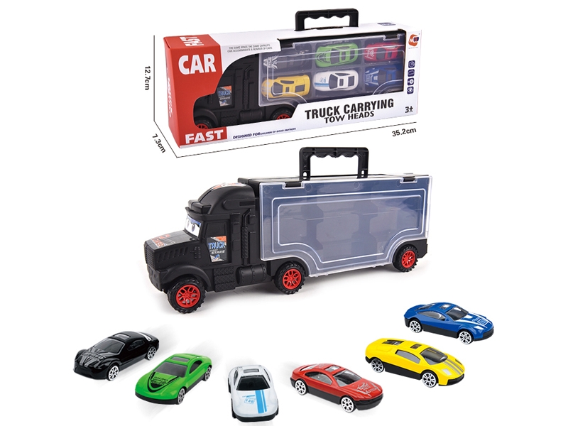 FREE WAY TRUCK W/6PCS FREE WAY DIE CAST CAR & ACCESSORIES - HP1145743