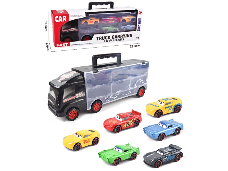 FREE WAY TRUCK W/6PCS FREE WAY DIE CAST CAR & ACCESSORIES - HP1145751