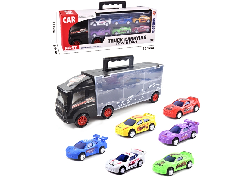 FREE WAY TRUCK W/6PCS PULL BACK CAR & ACCESSORIES - HP1145753
