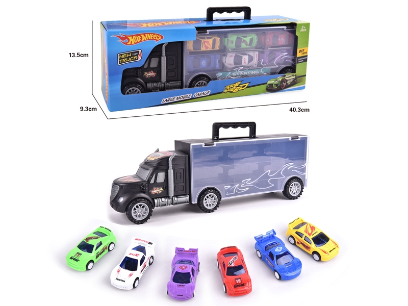 FREE WAY TRUCK W/6PCS PULL BACK CAR & ACCESSORIES - HP1145763