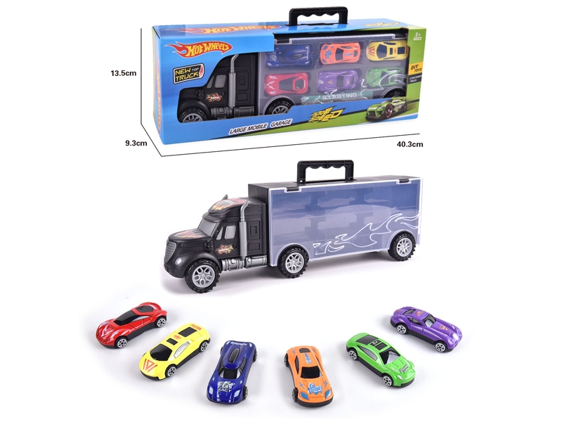 FREE WAY TRUCK W/6PCS FREE WAY DIE CAST CAR & ACCESSORIES - HP1145767