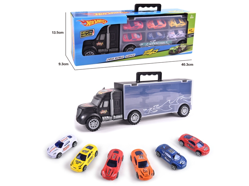 FREE WAY TRUCK W/6PCS FREE WAY DIE CAST CAR & ACCESSORIES - HP1145768
