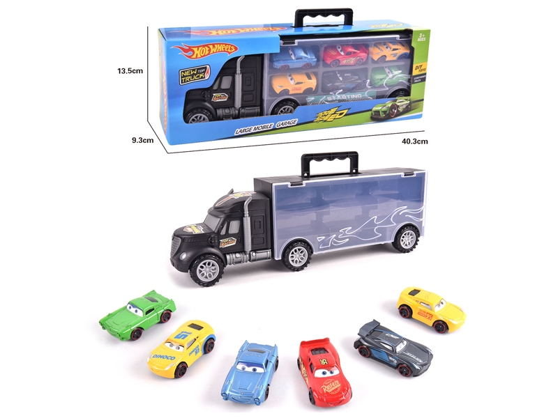 FREE WAY TRUCK W/6PCS FREE WAY DIE CAST CAR & ACCESSORIES - HP1145770