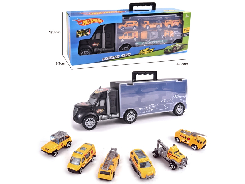 FREE WAY TRUCK W/6PCS FREE WAY DIE CAST CAR & ACCESSORIES - HP1145772