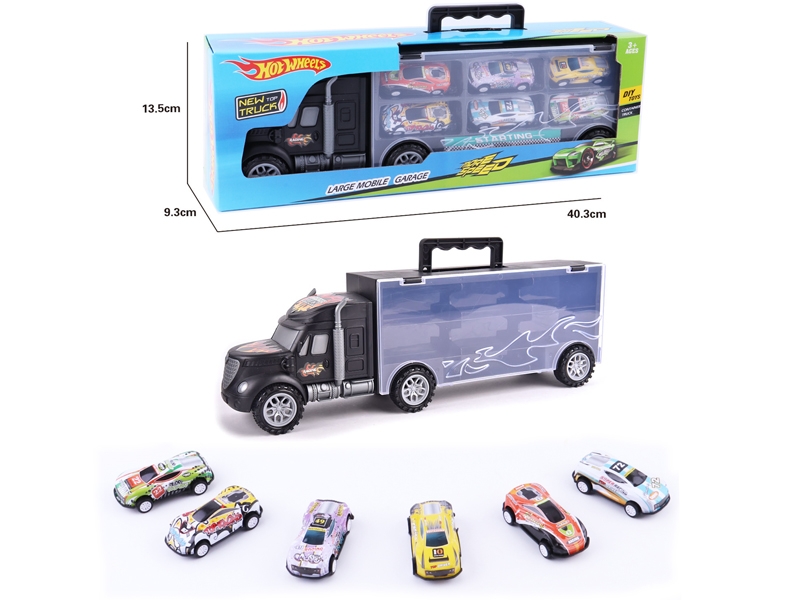 FREE WAY TRUCK W/6PCS PULL BACK CAST CAR CAR & ACCESSORIES - HP1145777