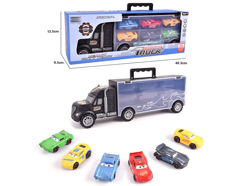 FREE WAY TRUCK W/6PCS FREE WAY DIE CAST CAR & ACCESSORIES - HP1145785