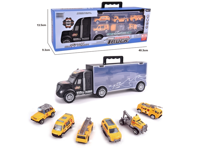FREE WAY TRUCK W/6PCS FREE WAY DIE CAST CAR & ACCESSORIES - HP1145787