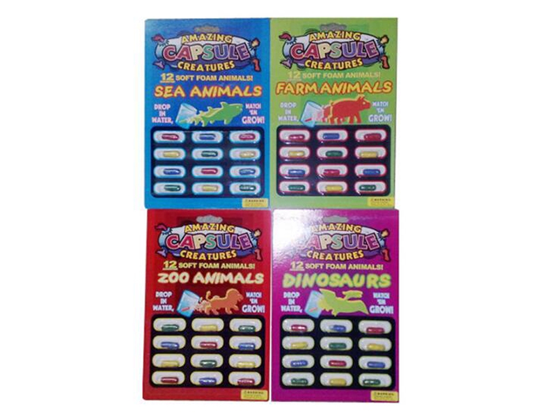 12PC AMAZING CAPSULE CREATURES ON CARD, 4 ASSRT STYLES - HP1146057