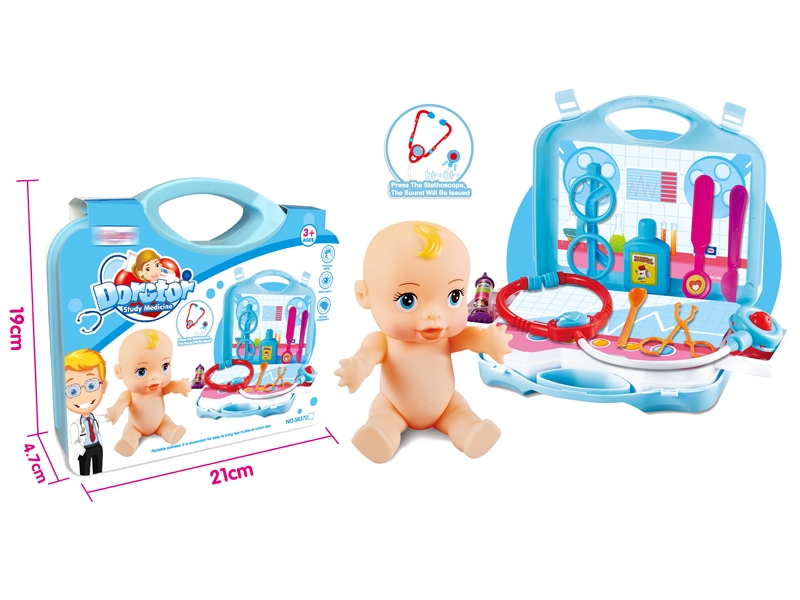 12CM VINYL DOLL W/DOCTOR SET - HP1146064