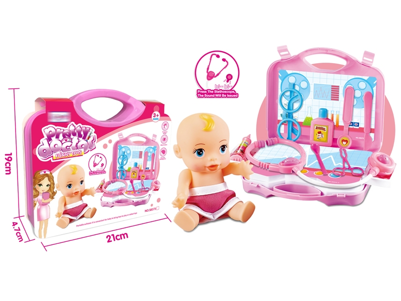 12CM VINYL DOLL W/DOCTOR SET - HP1146065