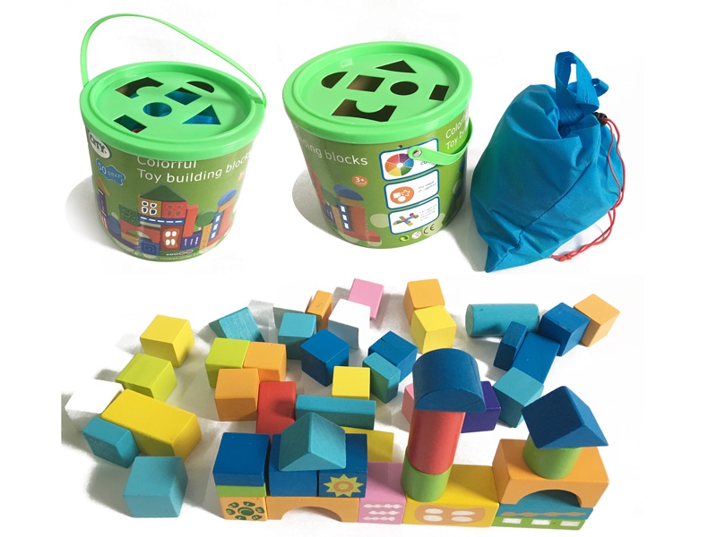 WOODEN BUILDING BLOCKS 50PCS - HP1146344