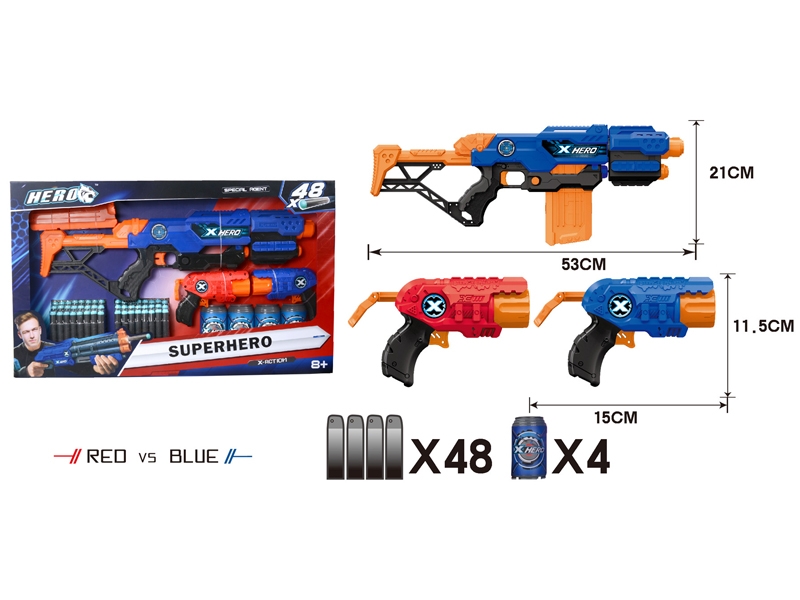 SOFT SHOOTING GUN RED/BLUE - HP1146813