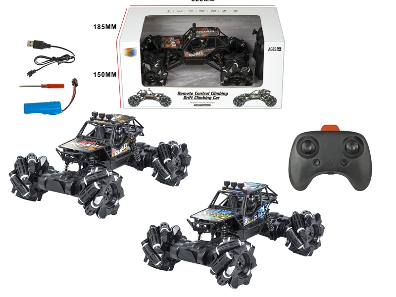 2.4G 10 FUNCTION R/C CLIMBLING CAR W/STUNT,INCLUDED BATTERY,ORANGE/BLUE - HP1147862