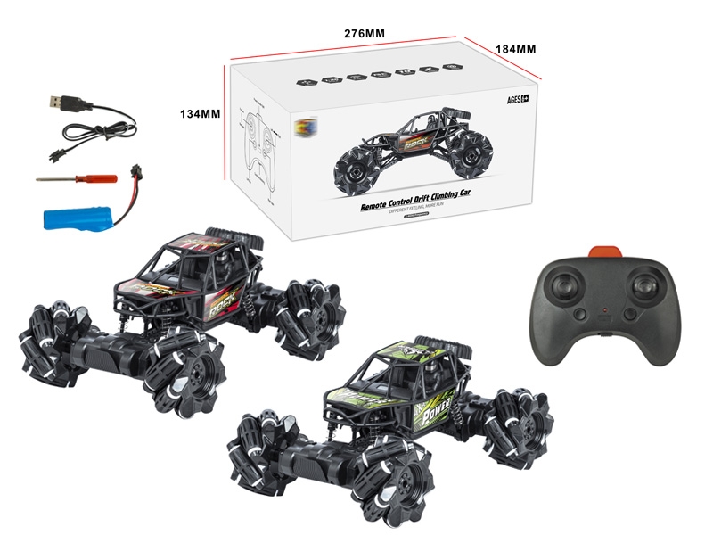 2.4G 10 FUNCTION R/C CLIMBLING CAR W/STUNT,INCLUDED BATTERY,RED/GREEN - HP1147863