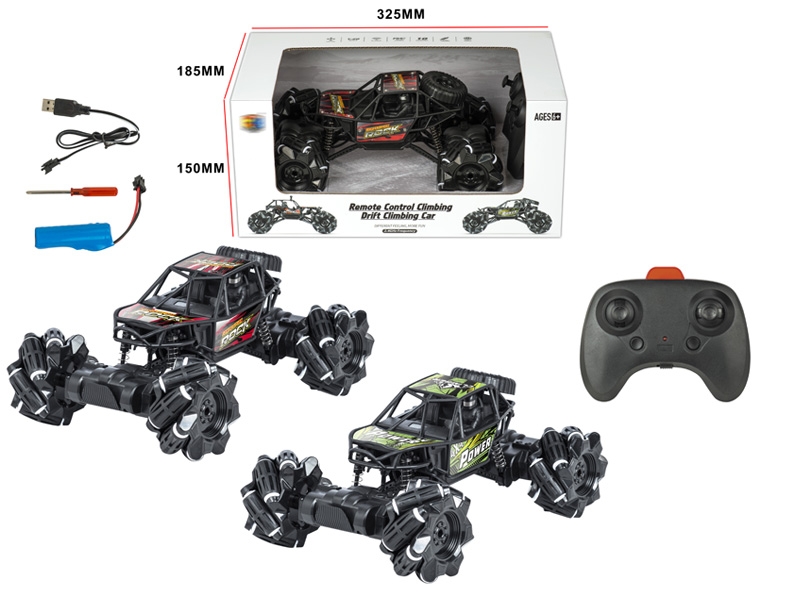 2.4G 10 FUNCTION R/C CLIMBLING CAR W/STUNT,INCLUDED BATTERY,RED/GREEN - HP1147864