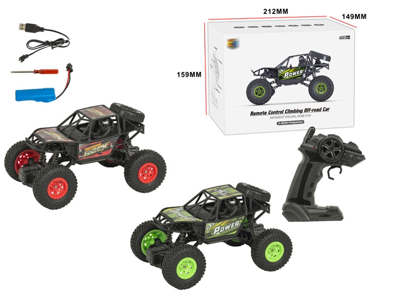2.4G 5 FUNCTION R/C CLIMBLING CAR,INCLUDED BATTERY,RED/GREEN - HP1147867