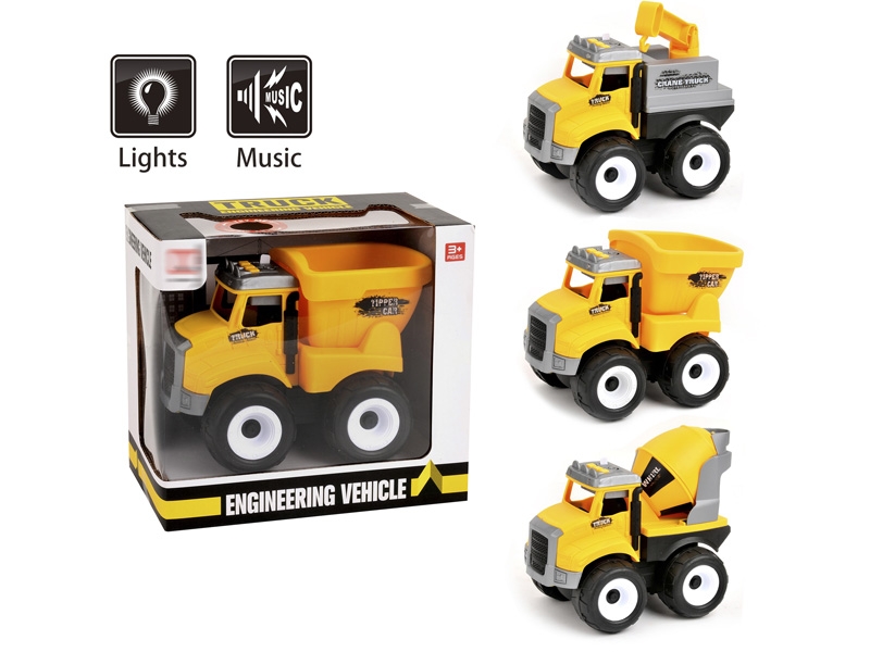 FRICTION CONSTRUCTION CAR W/LIGHT & MUSIC,3ASST - HP1147982