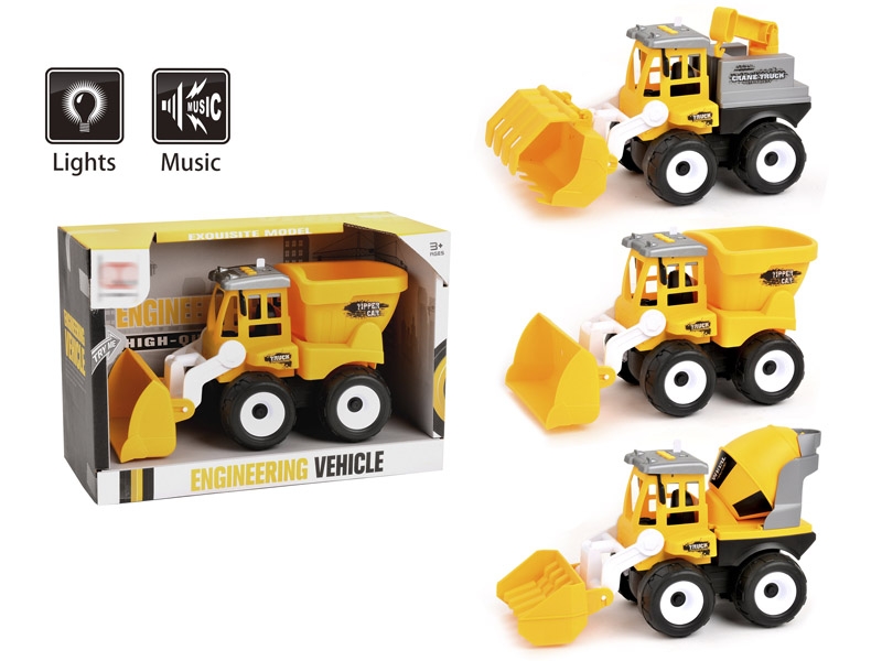 FRICTION CONSTRUCTION CAR W/LIGHT & MUSIC,3ASST - HP1147986