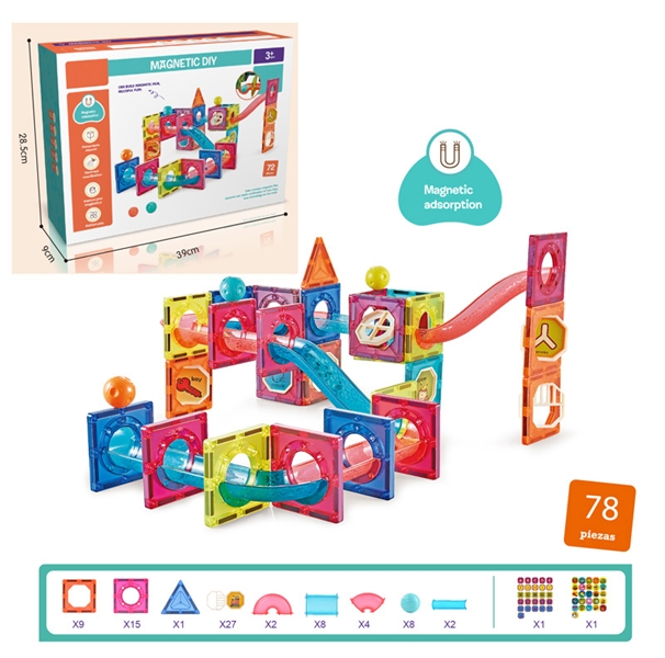 7.5CM MAGNETIC BUILDING BLOCKS 78PCS - HP1148169