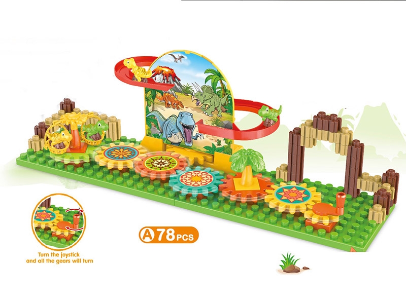 HAND GEAR ASSEMBLED DINOSAUR SLIDE TRACK PARK - HP1148190