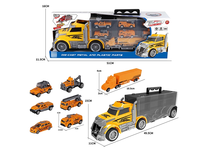 LARGE STORAGE TRUCK +6 ALLOY ENGINEERING TRUCKS + SMALL CONTAINER TRUCKS - HP1148229