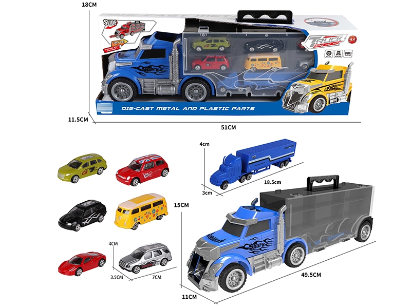 LARGE STORAGE TRUCK +6 ALLOY SUV + SMALL CONTAINER TRUCK - HP1148231