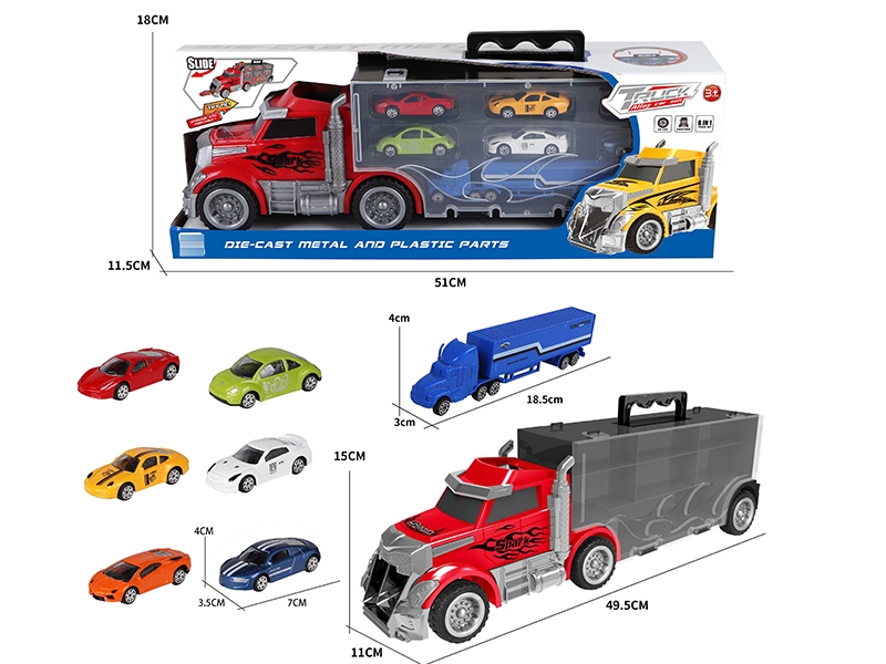LARGE STORAGE CAR +6 ALLOY SPORTS CAR + SMALL CONTAINER CAR - HP1148232