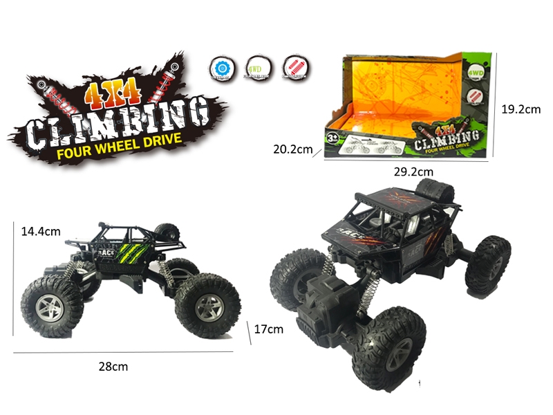 FRICTION CLIMBLING CAR,RED/GREEN,2ASST - HP1148331