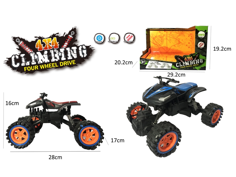 FRICTION CLIMBLING CAR,RED/BLUE,2ASST - HP1148334
