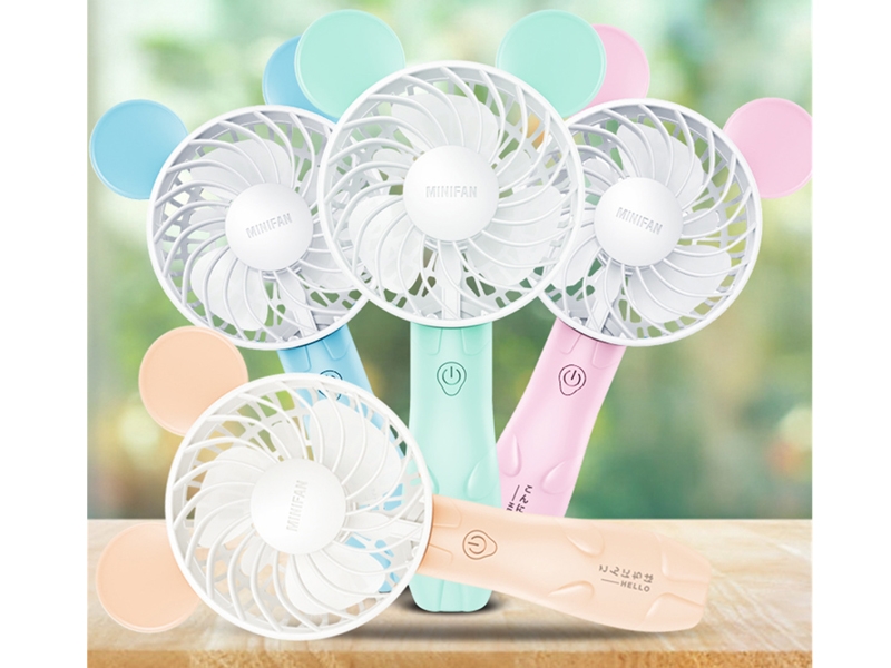 RECHARGEABLE FAN W/LIGHT & USB CABLE (4 COLORS) - HP1148471