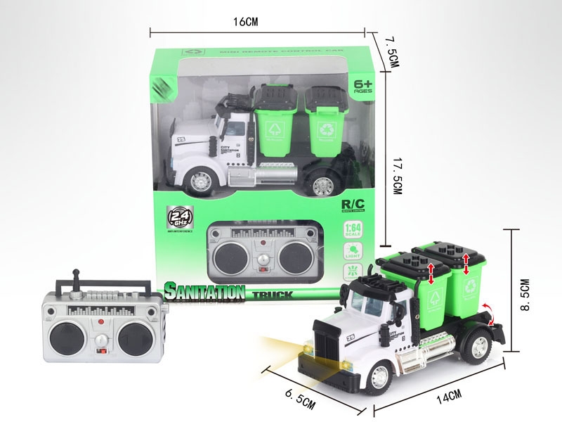 1:64 4 FUNCTION R/C SANITATION CAR,2.4G - HP1148651