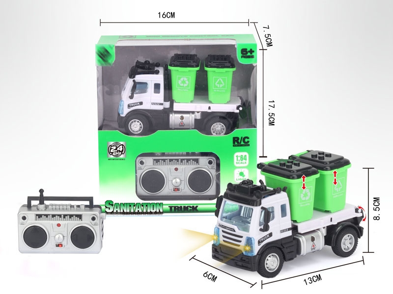1:64 4 FUNCTION R/C SANITATION CAR,2.4G - HP1148652