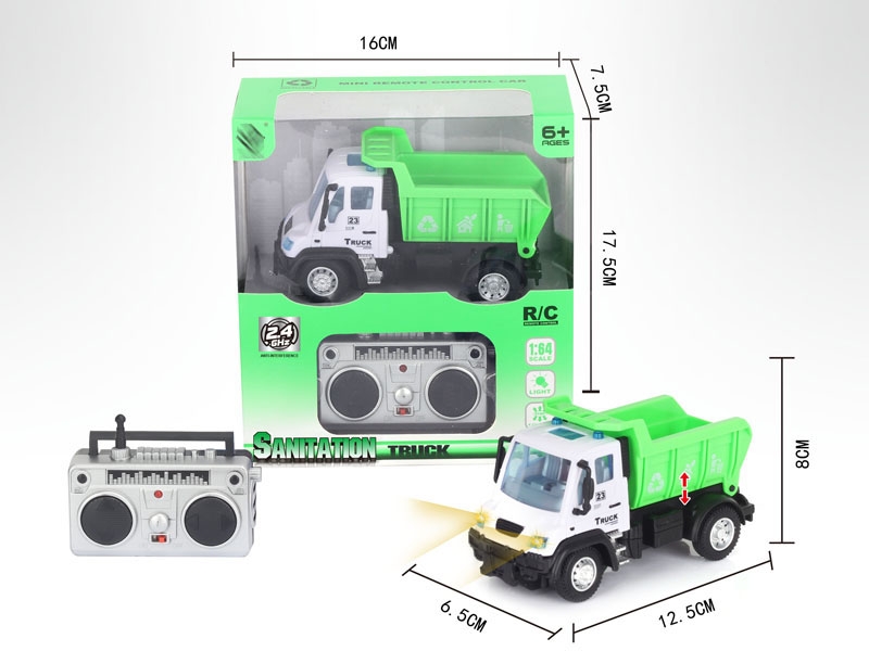 1:64 4 FUNCTION R/C SANITATION CAR,2.4G - HP1148653