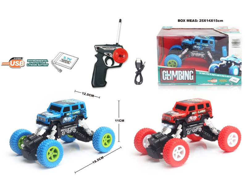 1:22 4 FUNCTION R/C CLIMBLING CAR W/LIGHT,RED/BLUE,INCLUDED BATTERY - HP1148679