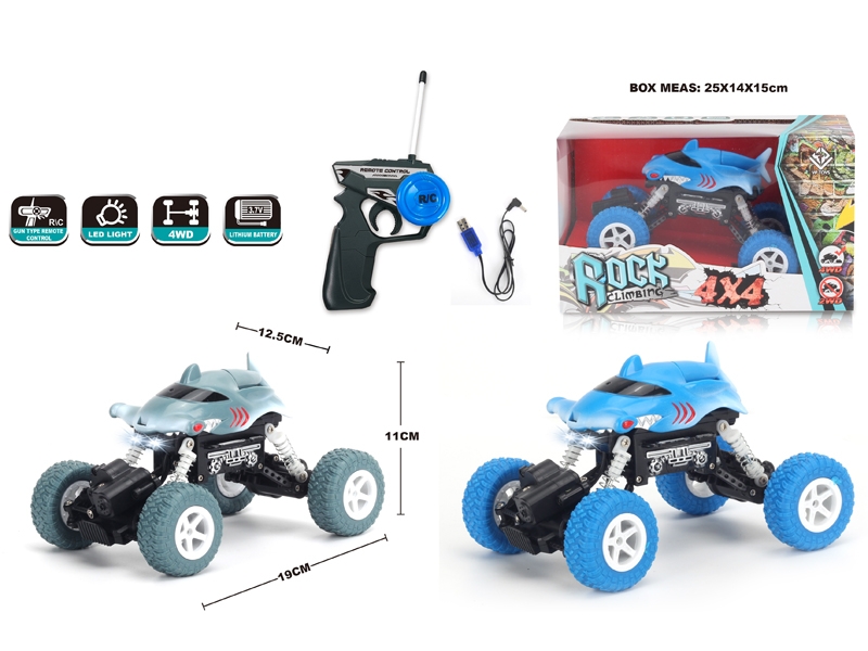 1:22 4 FUNCTION R/C CLIMBLING CAR W/LIGHT,BLUE/GRAY,INCLUDED BATTERY - HP1148691