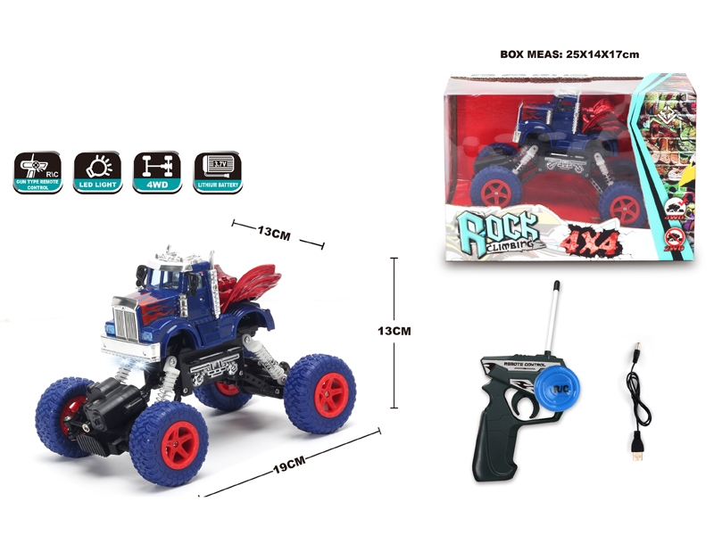 1:22 4 FUNCTION R/C CLIMBLING CAR W/LIGHT,INCLUDED BATTERY - HP1148695