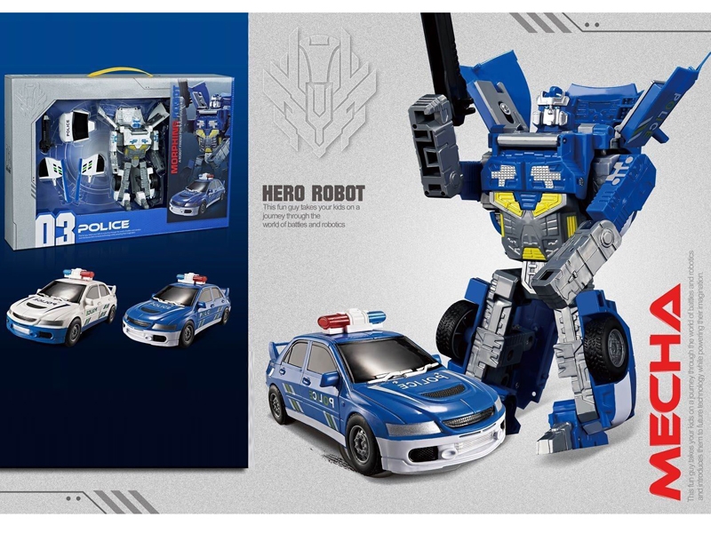 ELECTRIC SHAPE-SHIFTING POLICE CAR DICHROMATIC ASSEMBLY.WHITE/BLUE - HP1148802