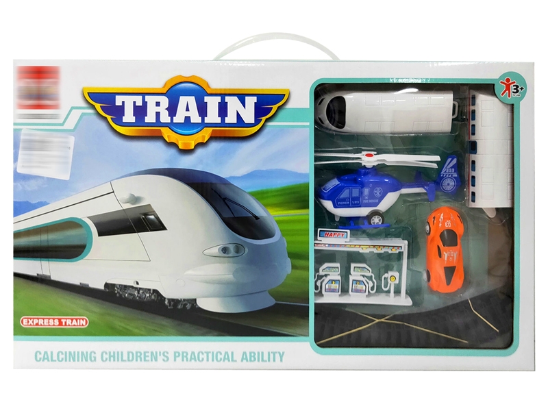 B/O RAIL CAR WITH LIGHT & MUSIC,2 PULL BACK TOYS - HP1148876