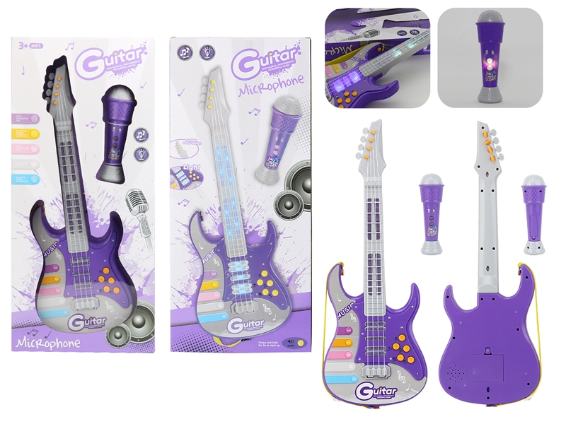ELECTRONIC GUITAR + MICRPHONE W/LIGHT & MUSIC - HP1148929