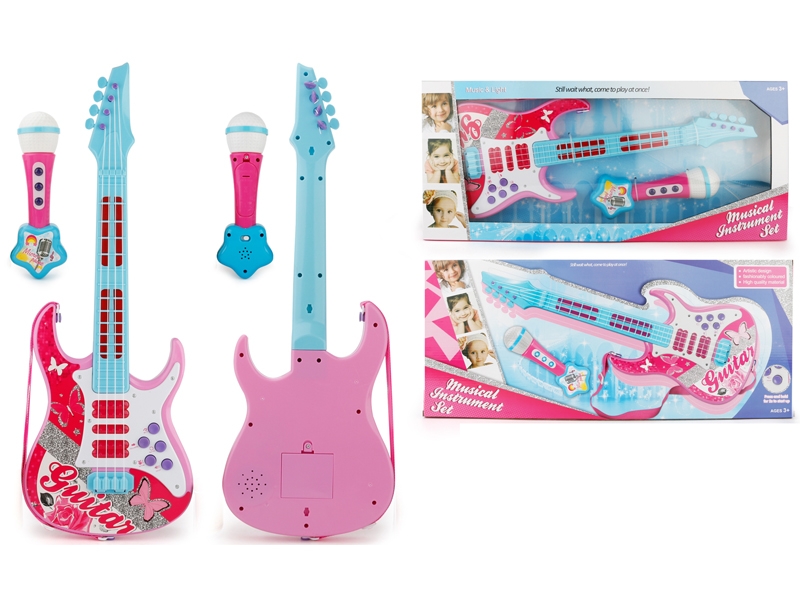 ELECTRONIC GUITAR + MICRPHONE W/LIGHT & MUSIC - HP1148931