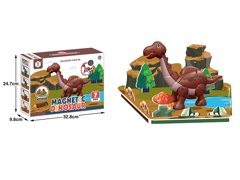 MAGNETICALLY ASSEMBLED DINOSAUR (SCENE WITH LONG-NECKED DRAGON) - HP1148941