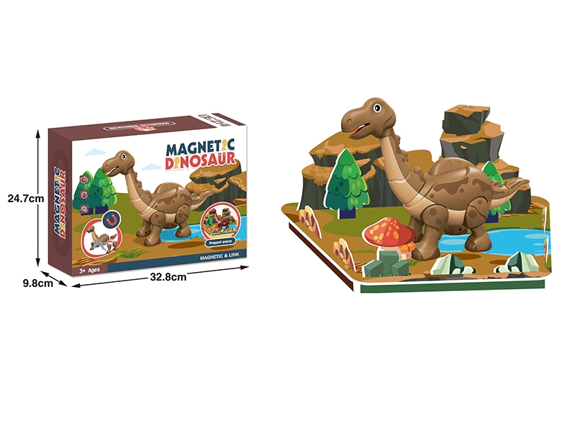MAGNETICALLY ASSEMBLED DINOSAUR (SCENE WITH LONG-NECKED DRAGON) - HP1148942