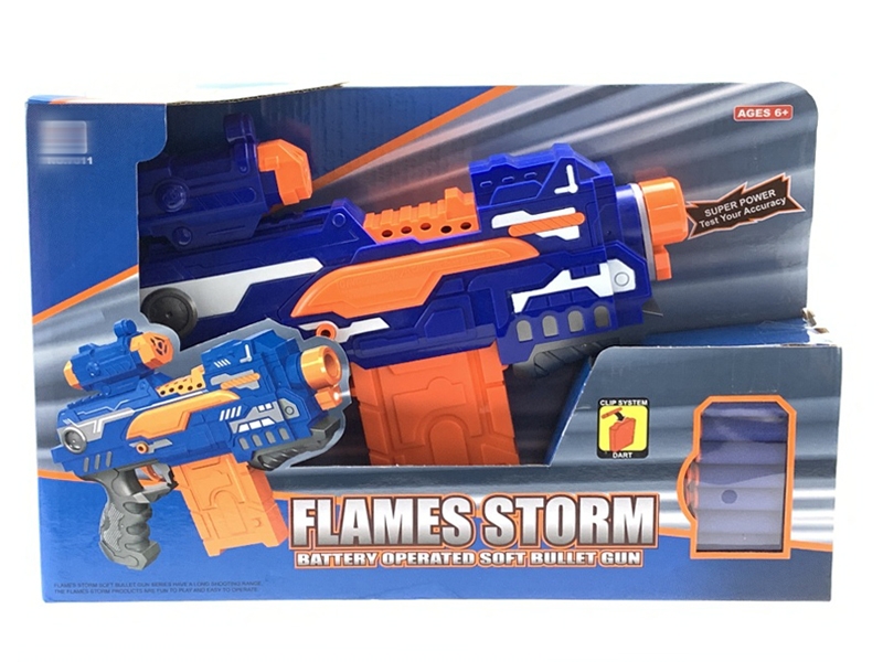 B/O SOFT SHOOTING GUN SET W/AIMING DEVICE & FLASHLIGHT - HP1149071